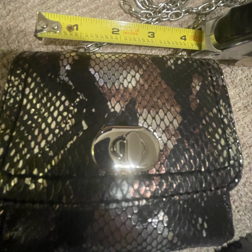 Banana Republic Python Leather Crossbody With Sil… - image 4